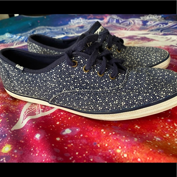 Blue and White Pattern Keds - Picture 3 of 5